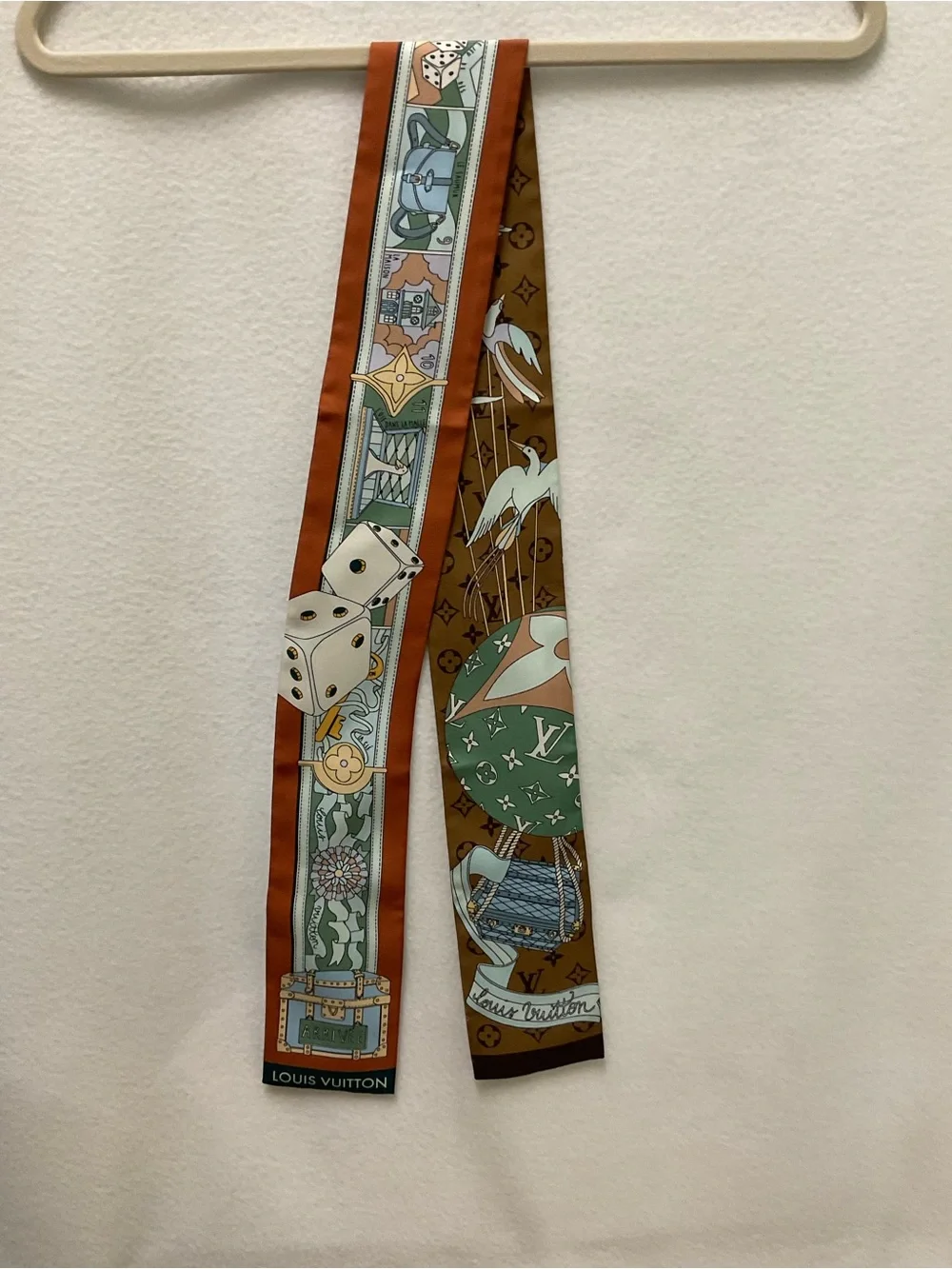 Louis Vuitton Brown & Orange Journey Bandeau with Pastel Motifs